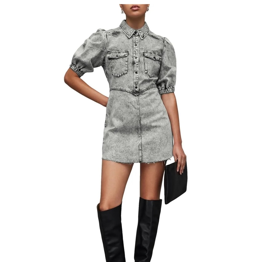 AllSaints black acid wash dress.